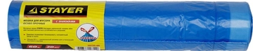 Stayer  60 л, 20 шт, синие, особопрочные, с завязками, мусорные мешки (39155-60) 39155-60
