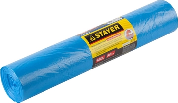 Stayer  120 л, 50 шт, синие, особопрочные, мусорные мешки (39156-120) 39156-120