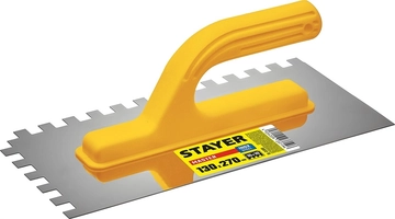 STAYER  130 х 270 мм, зуб 10 х 10 мм, штукатурная гладилка (08012-10) 08012-10