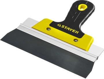 STAYER  PROFlat, 200 мм, усиленная алюминиевая направляющая, двухкомпонентная ручка, анодированный, фасадный шпатель, Professional (10045-20) 10045-20