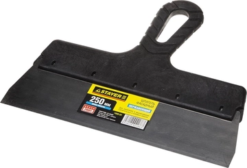 STAYER  PROFlat, 250 мм, пластиковая ручка, нержавеющий, фасадный шпатель, Professional (1008-25) 1008-25