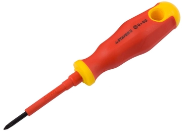 STAYER  Electro, PH0 х 60 мм, диэлектрическая отвертка, Professional (25142-0-06) 25142-0-06
