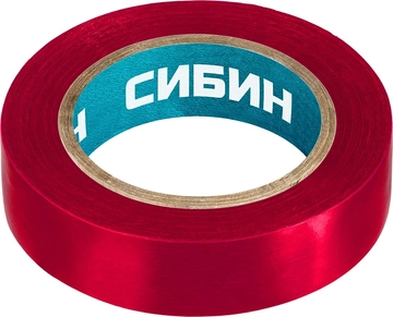 СИБИН  15 мм х 10 м, 5 000 В, красная, изолента ПВХ (1235-3) 1235-3