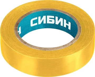 СИБИН  15 мм х 10 м, 5 000 В, желтая, изолента ПВХ (1235-5) 1235-5