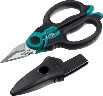 KRAFTOOL  ELECTRIC, 4 в 1, 160 мм, с чехлом, ножницы электрика (23356) 23356