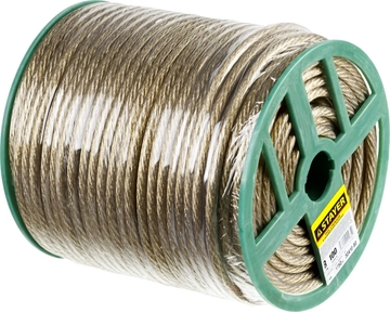 STAYER  8 мм, L 100 м, стальной трос в полимерной оболочке (30410-80) 30410-80