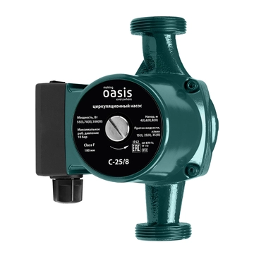 Циркуляционный насос  с мокрым ротором 25 oasis 1908
