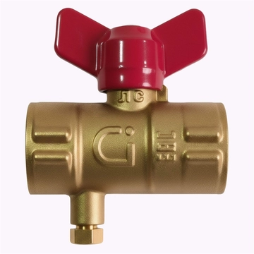 Кран шаровой для манометра Ci 11б27п(м)2 с краном Маевского 15 (G½") т тт000018380