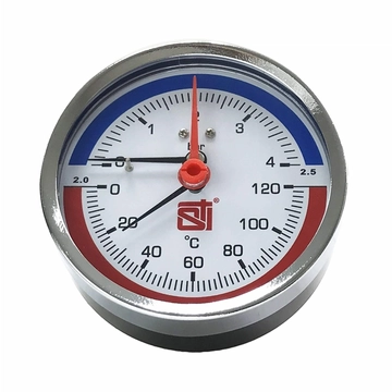 Термоманометр аксиальный STI ∅80 120°C 4 bar УП (G½") т тт000018944
