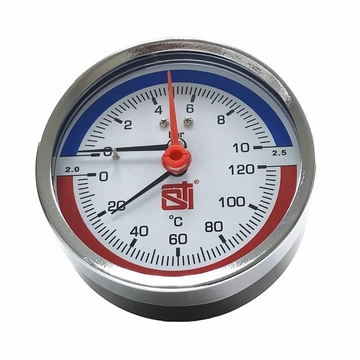 Термоманометр аксиальный STI ∅80 120°C 10 bar УП (G½") т тт000018946