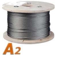 Трос жесткий плетение 1X19 sZ А2 12 мм Kvs 108762