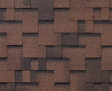 Черепица гибкая RoofShield Фемили Эко Лайт Модерн коричневый с оттенением GL 233652
