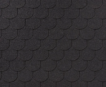 Черепица гибкая RoofShield Фемили Эко Лайт Готик графитно-черный GL 233658