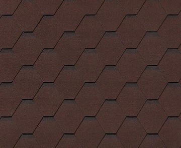 Черепица гибкая RoofShield Классик Стандарт коричневый с оттенением GL 233574