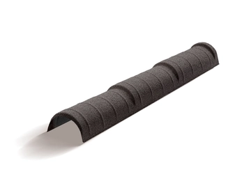 Конек полукруглый тройной для композитной черепицы Metrotile серый (1,14м) GL 154043