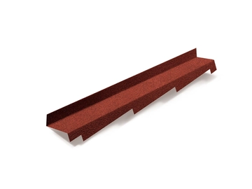 Планка примыкания правая для композитной черепицы Metrotile красный (1,25м) GL 153494