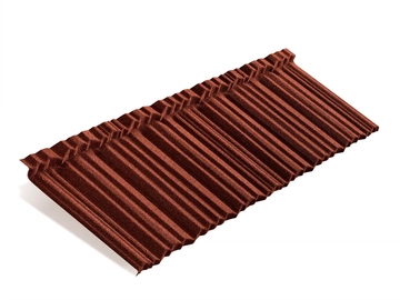 Лист композитной черепицы Metrotile MetroShake 2 красный GL 152929