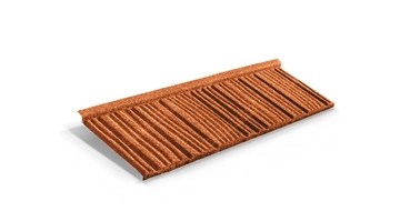 Лист композитной черепицы Metrotile WoodShake терракотовый GL 255246