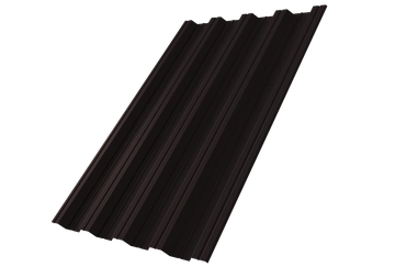 Профнастил НС44R Grand Line 0,5 PurLite матовый RAL 9005 черный GL 384886