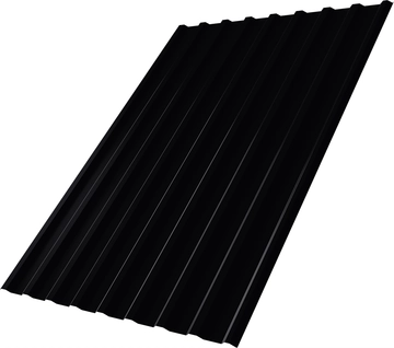 Профнастил С20R Grand Line 0,5 PurLite матовый RAL 9005 черный GL 255273