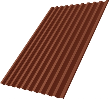 Профнастил С21R Grand Line 0,45 Drap ТХ RAL 8004 терракота GL 549969
