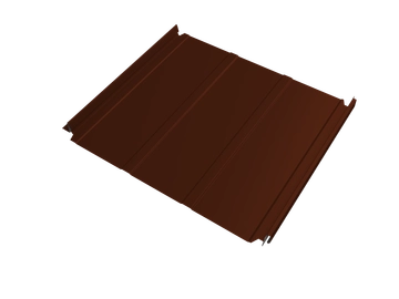 Кликфальц Double Pro Line Grand Line 0,45 ПЭ с пленкой на замках RAL 3009 оксидно-красный GL 718983