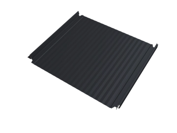 Кликфальц Double Pro Гофр Grand Line 0,45 ПЭ с пленкой на замках RAL 7024 мокрый асфальт GL 718742
