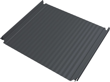 Кликфальц Double Pro Гофр Grand Line 0,45 Drap ТР слим с пленкой на замках RAL 7024 мокрый асфальт GL 806051