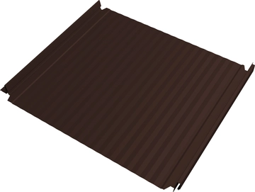 Кликфальц Double Pro Гофр Grand Line 0,45 Drap ТР слим с пленкой на замках RAL 8017 шоколад GL 806052