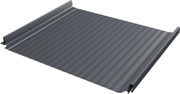 Кликфальц Про Гофр Grand Line 0,45 Drap TwinColor с пленкой на замках RAL 7024 мокрый асфальт GL 806003