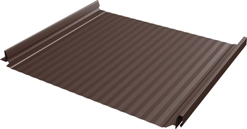 Кликфальц Про Гофр Grand Line 0,45 Drap TwinColor с пленкой на замках RAL 8017 шоколад GL 806004