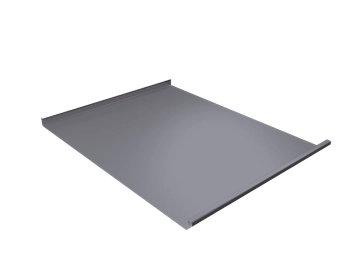 Фальц двойной стоячий Grand Line 0,7 ПЭ с пленкой на замках RAL 7004 сигнальный серый GL 55393