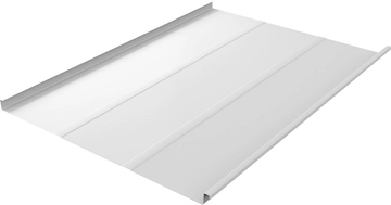 Фальц двойной стоячий Line Grand Line 0,45 Drap ТХ с пленкой на замках RAL 9003 сигнальный белый GL 806010