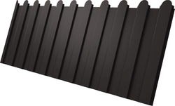 Профнастил С8A в02 фигурный Grand Line 0,4 ПЭ двухсторонний RR 32 темно-коричневый GL 824162