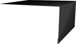 Планка околооконная простая 250х50 Grand Line 0,5 Rooftop Бархат RAL 9005 черный (3м) GL 523342