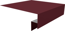 Планка околооконная сложная 250х50х18 (j-фаска) Grand Line 0,45 ПЭ с пленкой RAL 3005 красное вино (3м) GL 519528