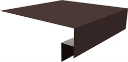 Планка околооконная сложная 250х50х18 (j-фаска) Grand Line 0,5 Сатин с пленкой RAL 8017 шоколад (3м) GL 519336