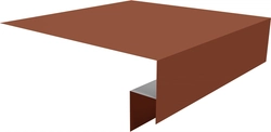 Планка околооконная сложная 250х50х18 (j-фаска) Grand Line 0,45 Drap ТР RAL 8004 терракота (2м) GL 693676