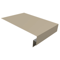 Планка околооконная сложная фальц Grand Line 0,45 ПЭ с пленкой RAL 1015 светлая слоновая кость (2м) GL 609177
