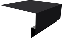 Планка околооконная сложная 250х75х18 (j-фаска) Grand Line 0,45 Drap СТ RAL 9005 черный (3м) GL 519729
