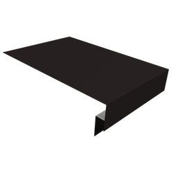 Планка околооконная сложная 300х50х18 (j-фаска) Grand Line 0,45 Drap RAL 9005 черный (2м) GL 539085