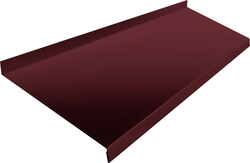 Отлив простой 250 Grand Line 0,7 ПЭ с пленкой RAL 3005 красное вино (3м) GL 715401