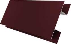 Планка H-образная стыковочная сложная Grand Line 0,45 Drap RAL 3005 красное вино (3м) GL 515371