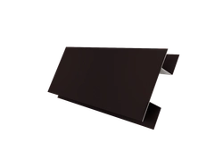 Планка H-образная Экобрус Grand Line 0,45 Drap RAL 9005 черный (3м) GL 508352