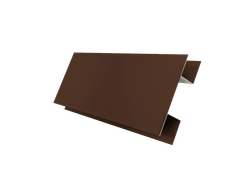 Планка H-образная Экобрус Grand Line 0,45 ПЭ с пленкой RAL 8017 шоколад (3м) GL 508408
