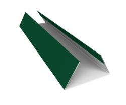 Планка стыковочная составная нижняя Экобрус Grand Line 0,45 Drap ТХ RAL 6005 зеленый мох (3м) GL 510039