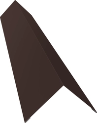 Угол внешний 70х70 Grand Line 0,5 ПЭ слим с пленкой RAL 8017 шоколад (2м) GL 767749