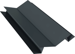 Планка угла внутреннего сложного 135 градусов Блок-хаус новый Grand Line 0,5 Velur RAL 7016 антрацитово-серый (3м) GL 807764