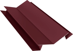 Планка угла внутреннего сложного 135 градусов Экобрус Grand Line 0,4 ПЭ с пленкой RAL 3005 красное вино (3м) GL 807627