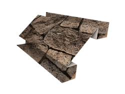 Планка угла внутреннего сложного Блок-хаус новый Grand Line 0,45 Принт Элит Королевский камень TwinColor (3м) GL 663750